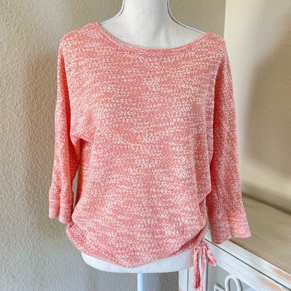 LOFT Sweaters - LOFT PEACH 3/4 SLEEVE LIGHT WEIGHT SWEATER SZ MED